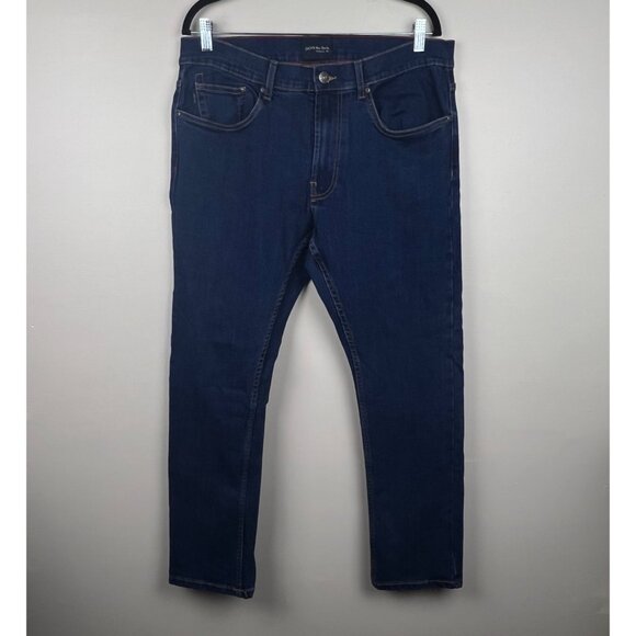 Jachs New York Men's Tribeca Stretch 5 Pocket Denim Blue Jeans Size 36/30 - Picture 1 of 7